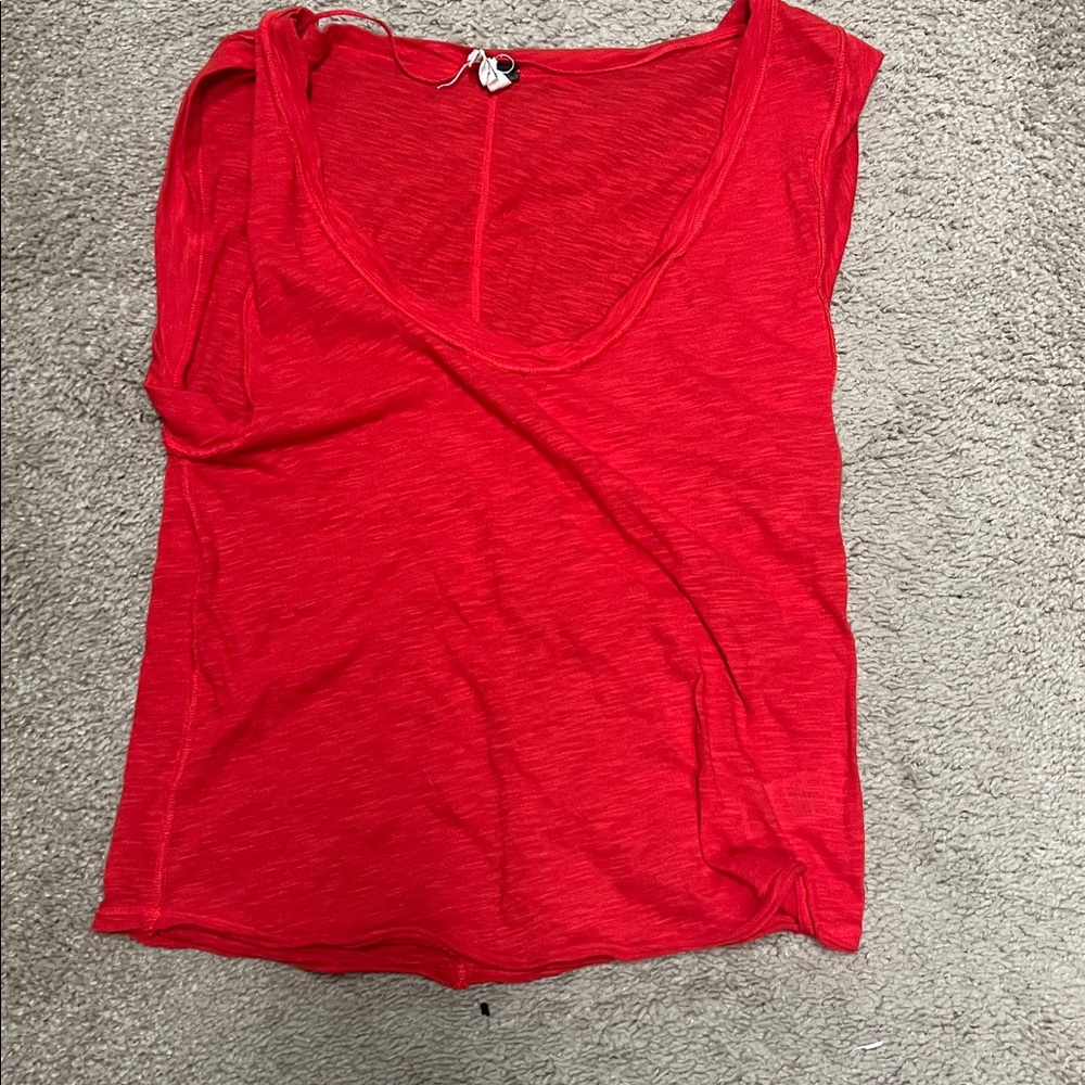We The Free Red Short Sleeve Tee